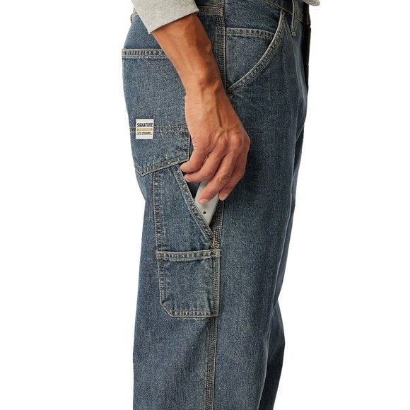 NWT W34 L32 Levi Strauss Signature Men’s Carpenter Jeans – Denim Blue - Picture 2 of 5